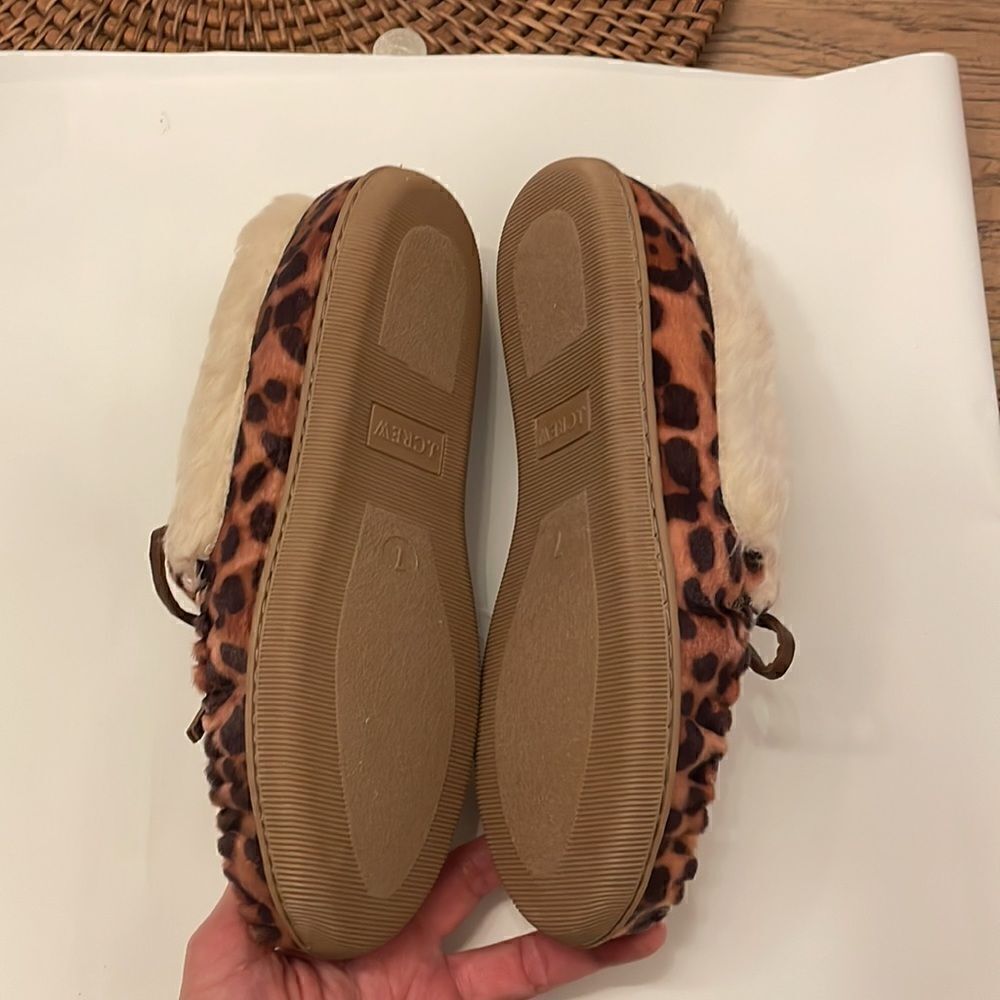 J. CREW CALF HAIR MOTIF LEOPARD MOCCASIN.  NEW - Picture 7 of 10